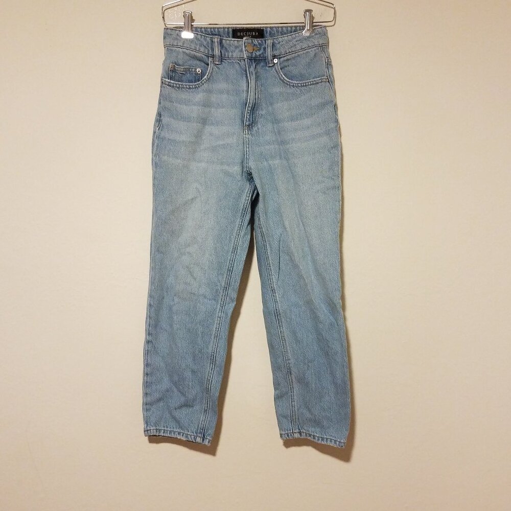 Decjuba Denim Jeans Women's 8 Blue Full Length Mom High Rise Cotton 23507PWDE